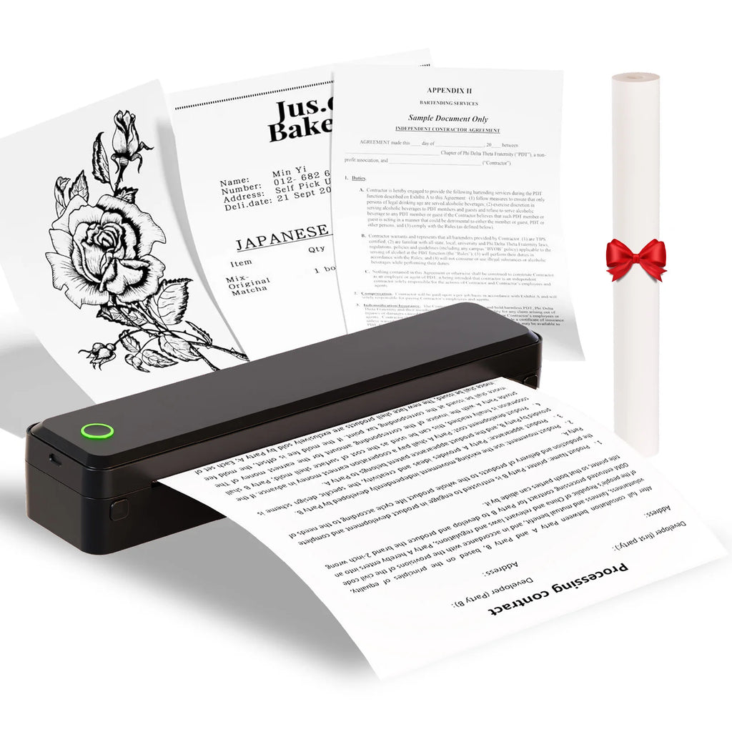 Portable Wireless Bluetooth Inkless Thermal Mobile Printer U8