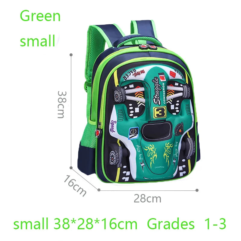 Kids' Waterproof 3D Car Preschool School Backpack