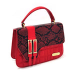 Women's Rhinestone Round Toe Thin Heels and Handbag Set