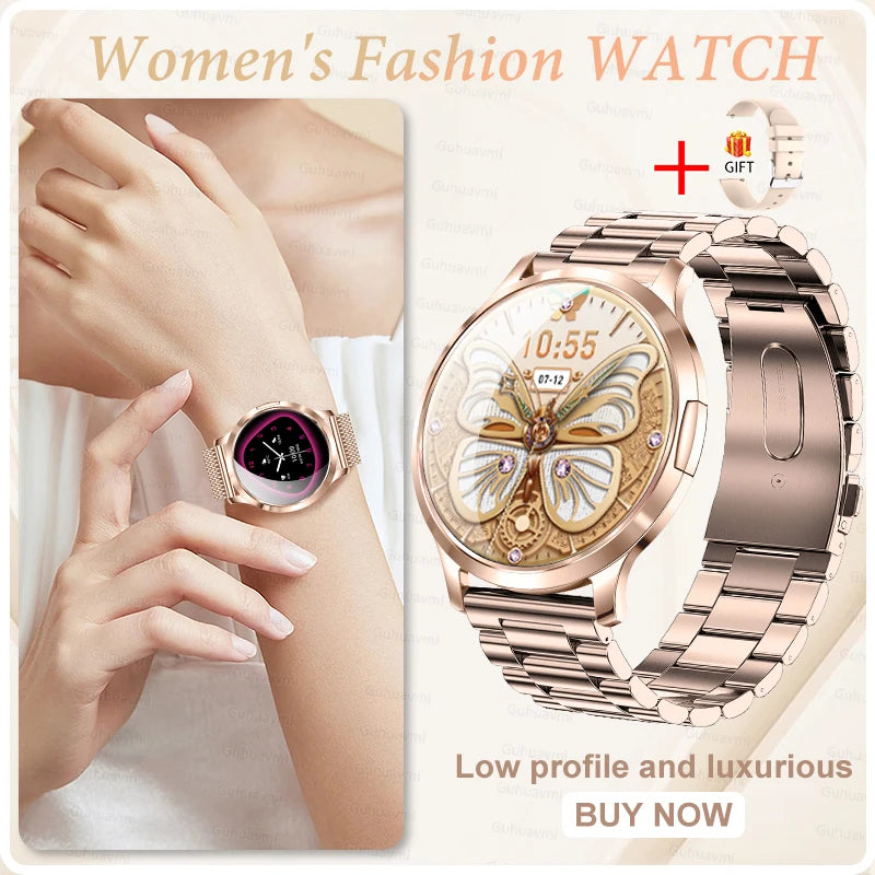 Women's Smart Watch with 1.32" AMOLED Touchscreen and Bluetooth Call