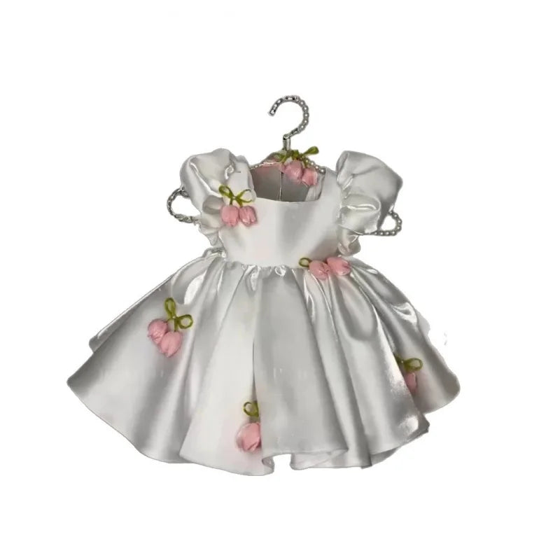 Girls' Tulip Flower Strap Princess Tutu Dress