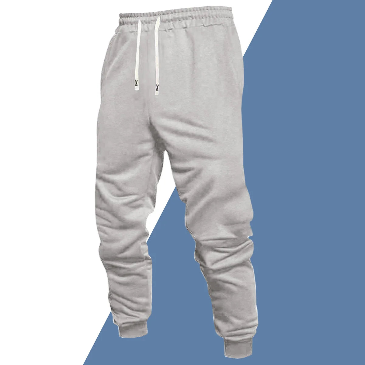 Men's Casual Solid Color Ankle Tied Jogging Pants Set