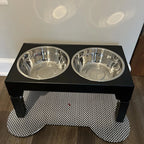 Adjustable Elevated Dog Feeder with Double Stainless Steel Bowls for All Breeds