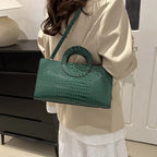Women's Crocodile Pattern PU Leather Shoulder Bag