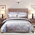 European Satin Jacquard Duvet Cover and Smooth Bedding Set