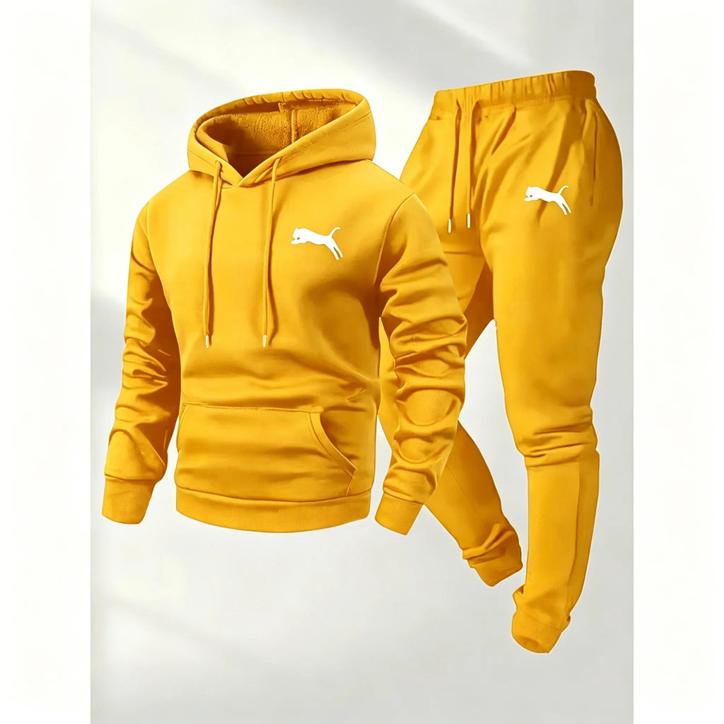 Men's Casual Hoodie and Sweatpants Two Piece Tracksuit Set