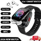 Two-in-One Smartwatch with Built-In Wireless TWS Earbuds D22