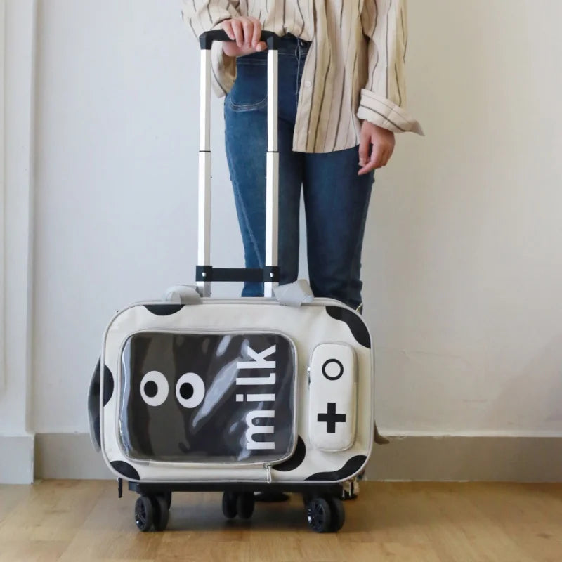 Portable Outdoor Space Cabin Crossbody Cat Trolley Bag