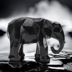 Handcrafted Elephant Resin Statue and Tabletop Shelf Ornament