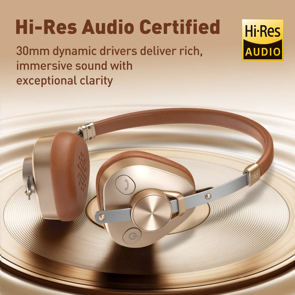 Retro Wireless Bluetooth 5.4 On Ear Headphones with Microphone F4