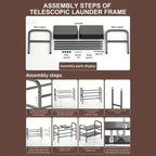 Expandable Under Sink Cabinet Shelf and Multipurpose Storage Organizer Rack