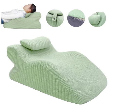 Ergonomic Memory Foam Bed Wedge Pillow with Neck Support