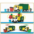 Kids Friction Powered Large Garbage Truck Toy Set