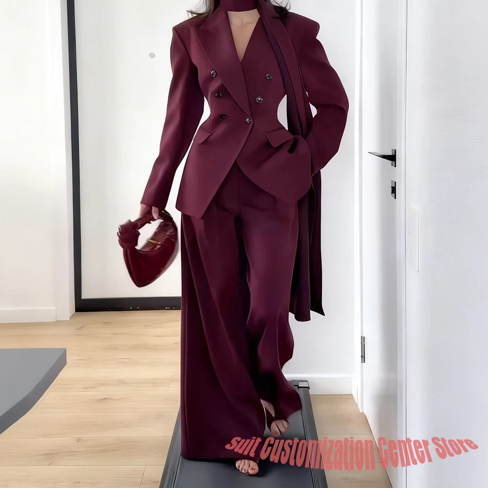 Men's Tailored Two-Piece Blazer and Pants Suit