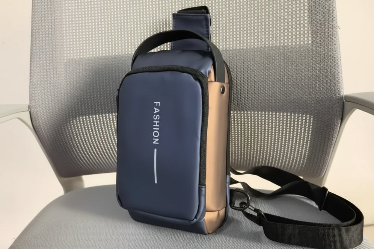 Men's Fashion PU Leather Anti-Theft Casual Crossbody Chest Bag