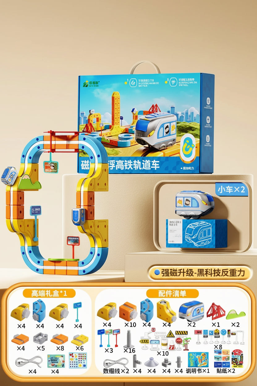 Kids Electric 3D Magnetic Track Train Building Vehicle Toy Set