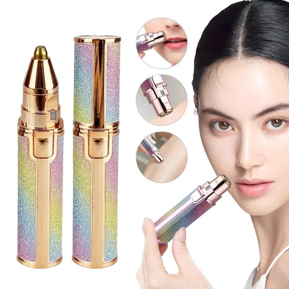Women's 2-in-1 Electric Eyebrow Trimmer Facial Hair Epilator Shaver