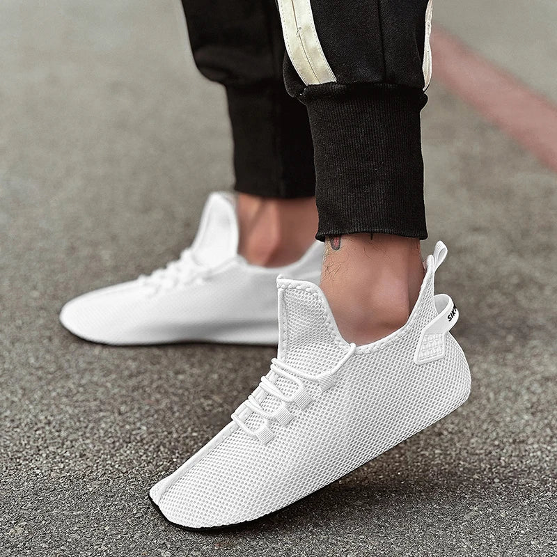 Men's Air Mesh Casual Shoes Lightweight Lace-Up Running Sneakers