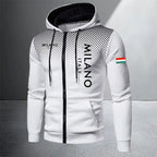 Men's Casual Zip Hooded Sweatshirt and Drawstring Pants Set