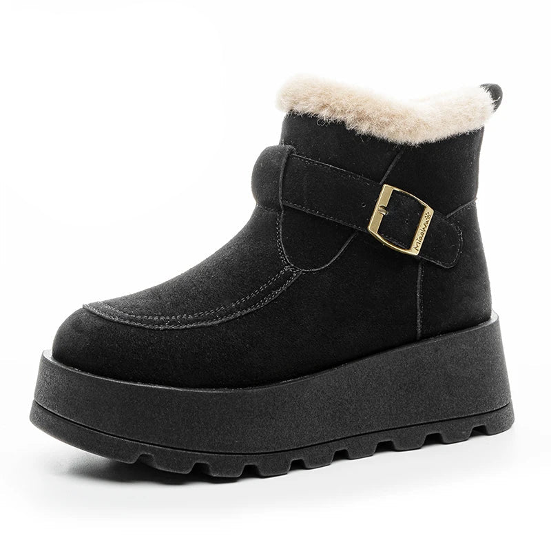 Women's Waterproof Plush Thick Sole Snow Boots