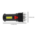 Rechargeable LED Flashlight with Side Light and 3 Lighting Modes