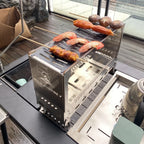 Folding Camping Bonfire Stove with Glass Viewing Window