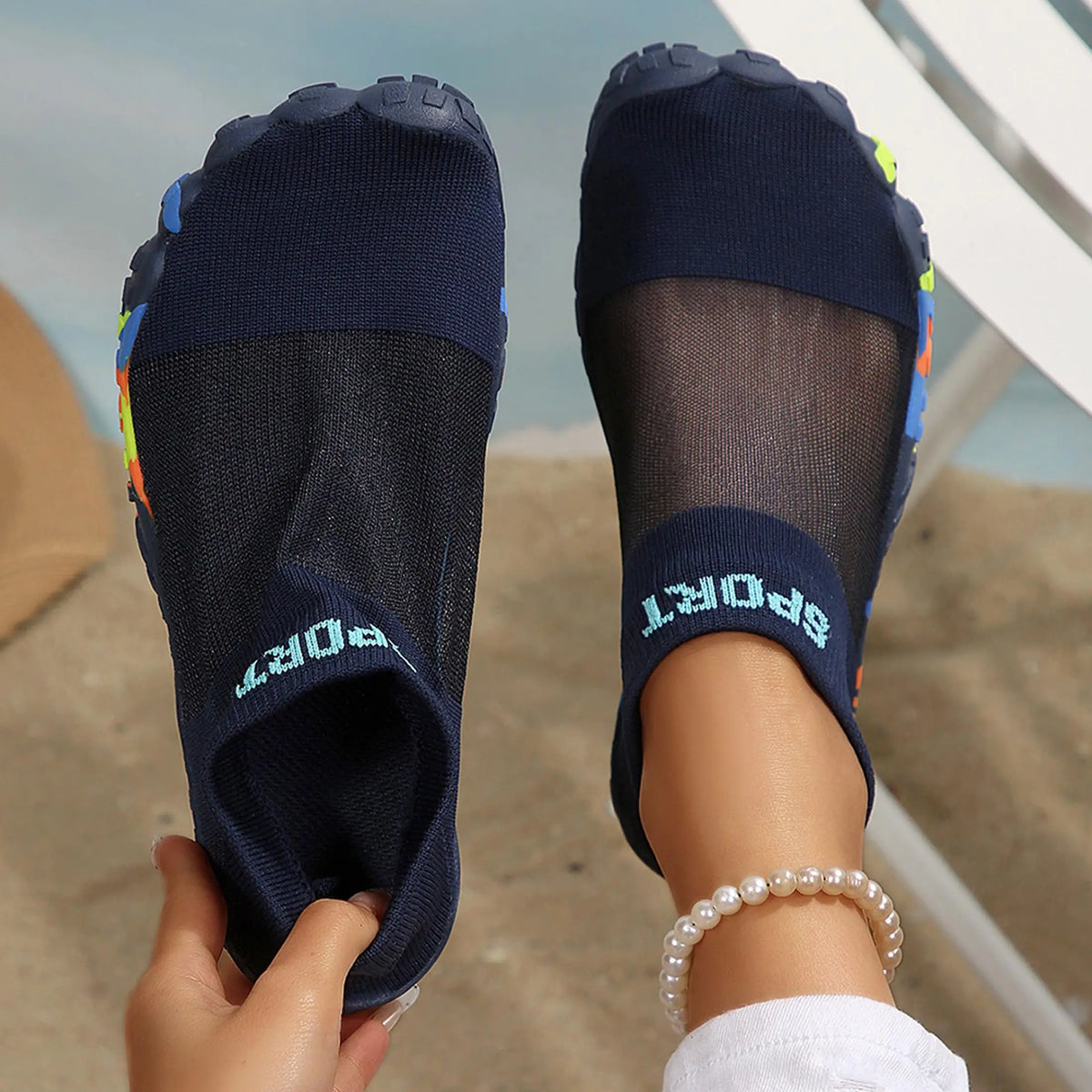 Unisex Quick Dry Water Sports Shoes Mesh Non-Slip Aqua Socks