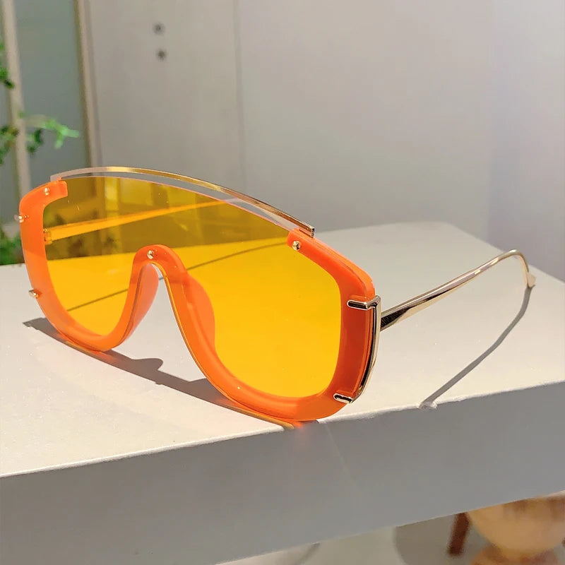 Women's Trendy Y2k Futuristic Gradient Semi-Rimless Sports Sunglasses