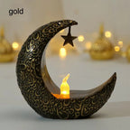 Star Moon LED Candlestick Lamp and Eid Festive Tabletop Ornament