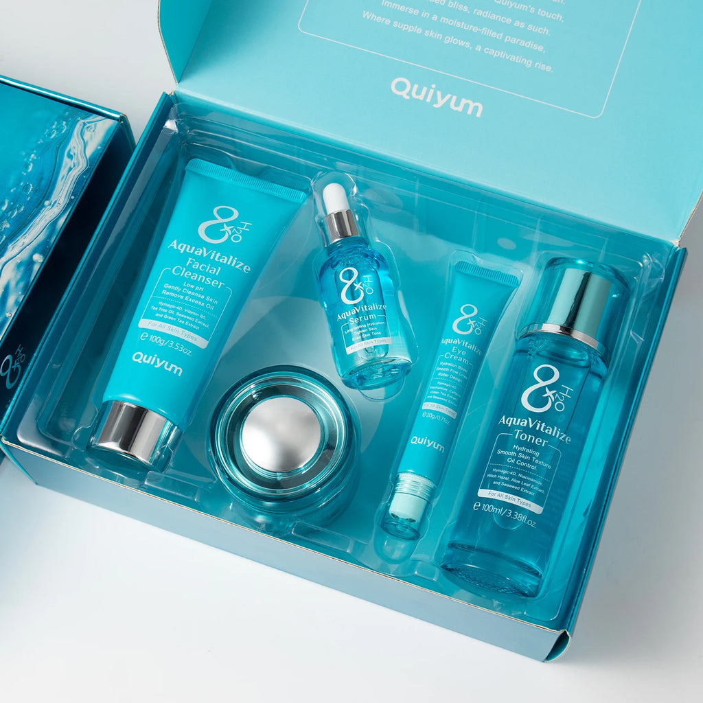 Quiyum 8X H2O AquaVitalize 5-Piece Hydrating Daily Facial Skincare Set