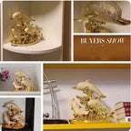 Gold Dolphin Ceramic Ornament and Table Desktop Figurine