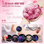 Women's 1.32 Inch AMOLED Screen Luxury Diamond Smartwatch