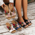 Soft Soled Leather Women's Sandals Lightweight Non-Slip Flat Slippers