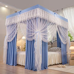 Princess Palace Style Blackout Mosquito Net Bed Canopy with Triple Doors