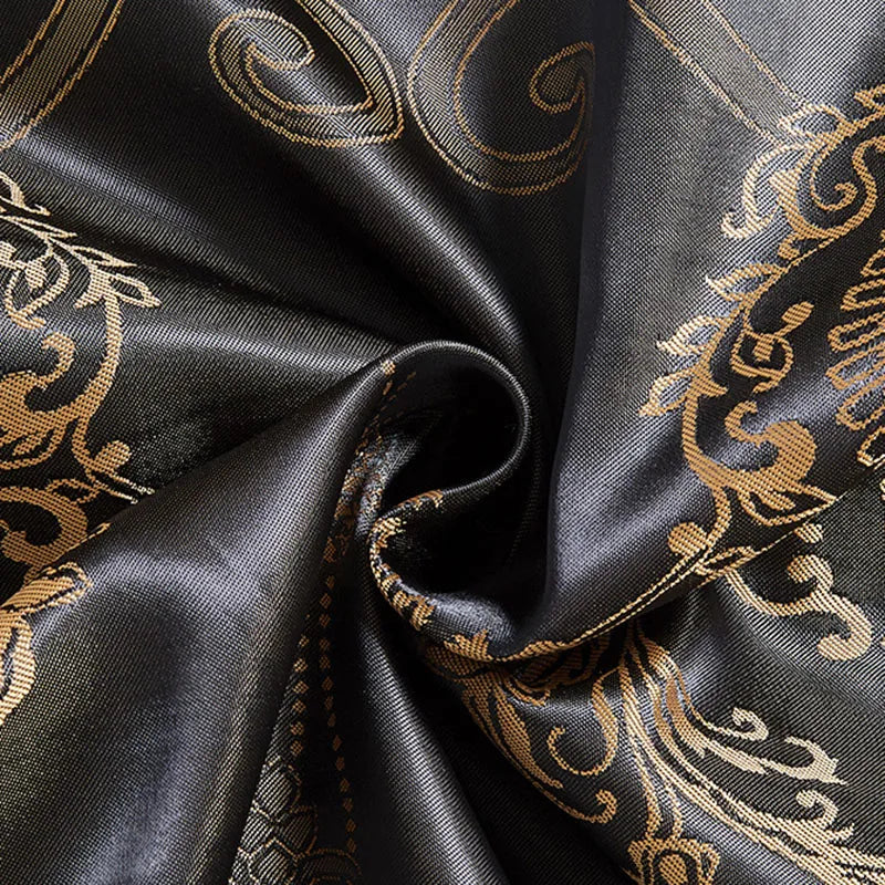 European Satin Jacquard Duvet Cover and Smooth Bedding Set