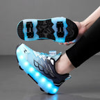 Kids' Breathable Detachable Dual-Use Roller Skate Shoes