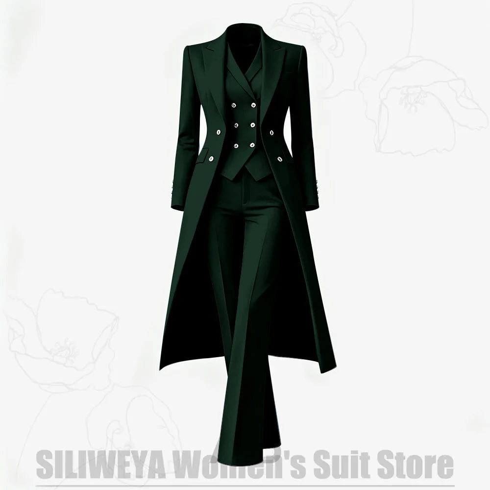 Women's Tailored Two-Piece Blazer and Pants Suit