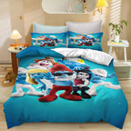 Smurfs Cartoon Duvet Cover and Polyester Bedding Set