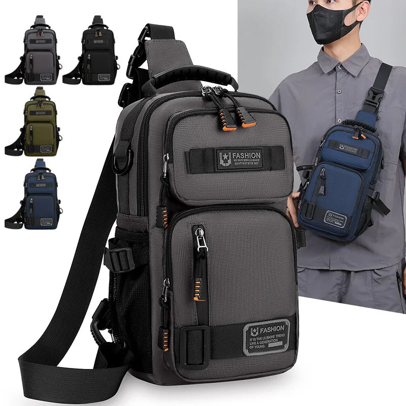 Men's Fashion Oxford Casual Crossbody Chest Bag