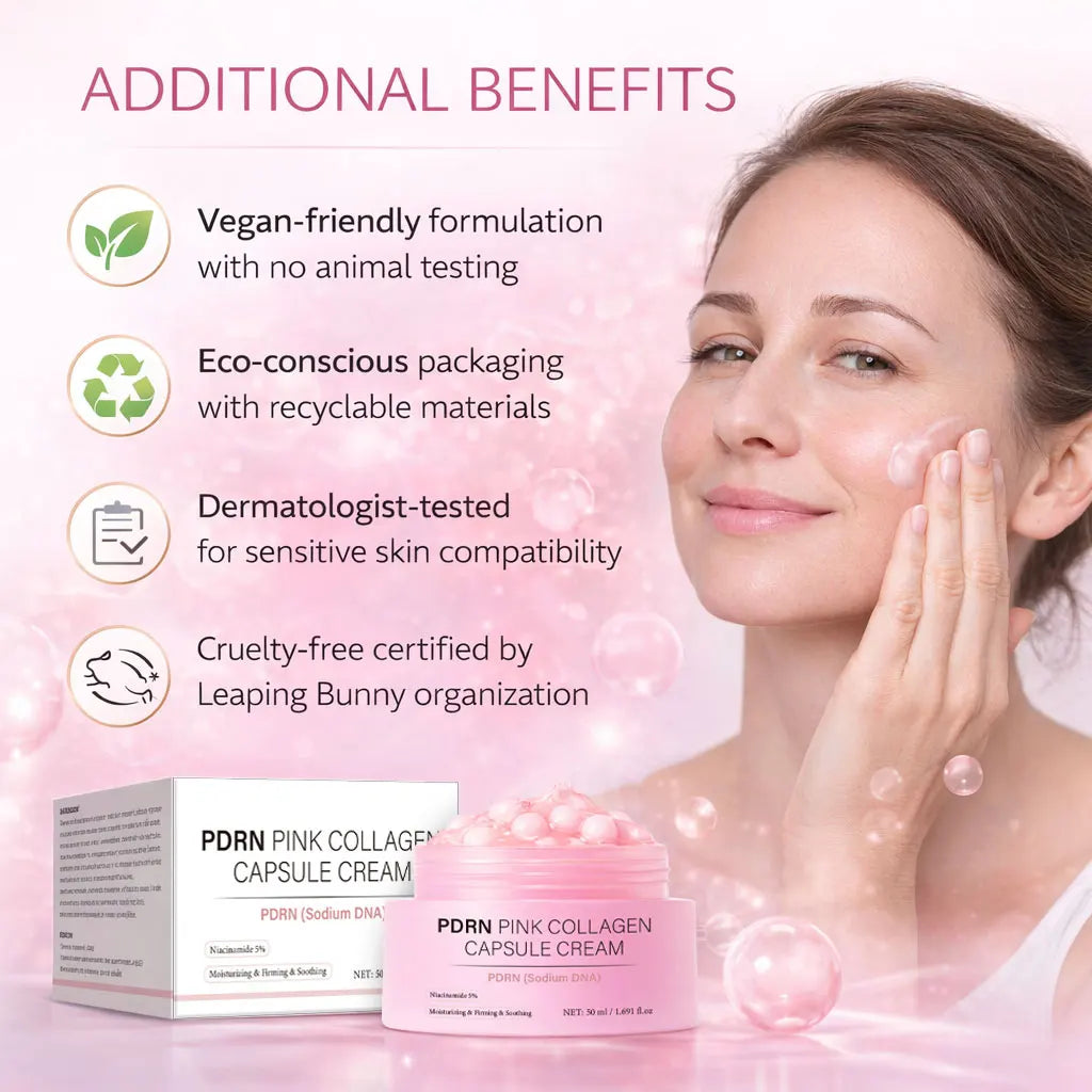 Unisex PDRN Pink Collagen Capsule Hydrating Face Cream