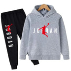 Kids' Slam Dunk Pattern Hoodie Pants Two-Piece Set