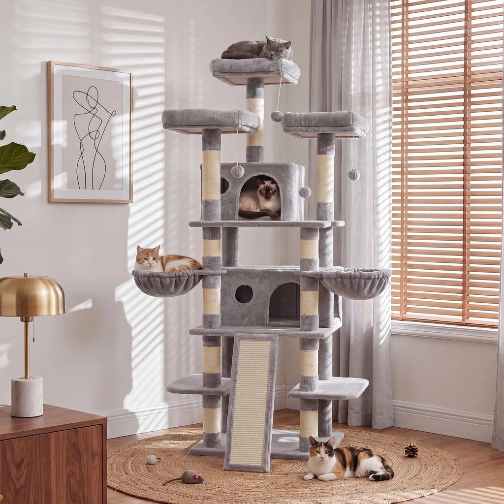 68-Inch Multi Level Indoor Cat Tree Tower