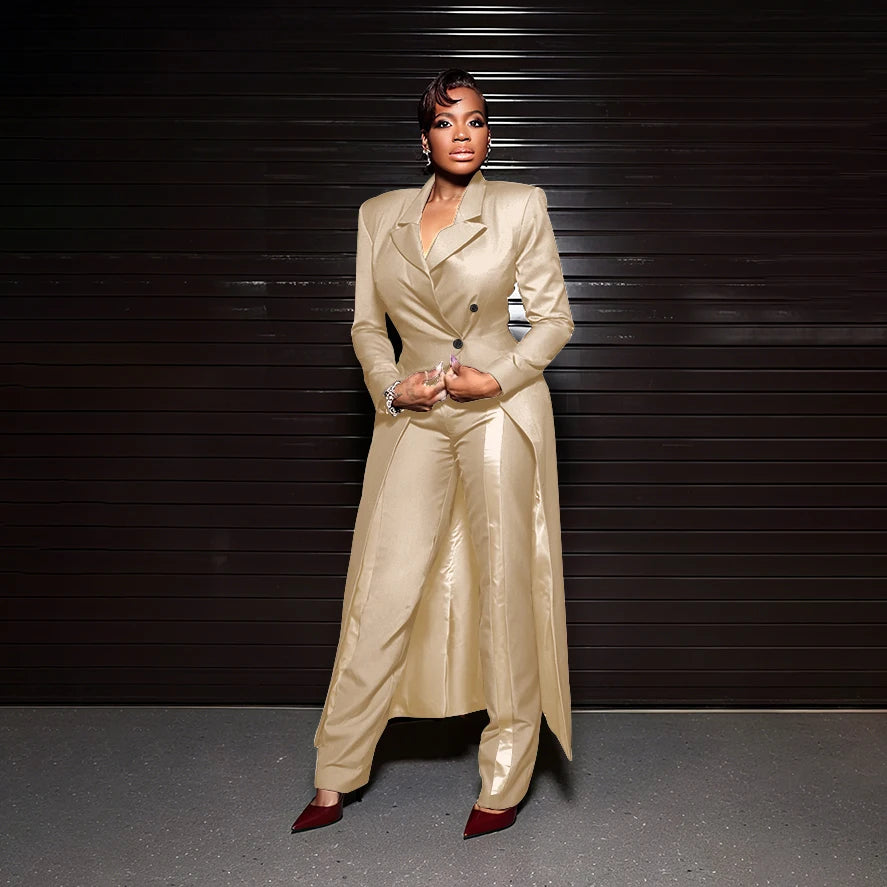 Men's Tailored Two-Piece Blazer and Pants Suit