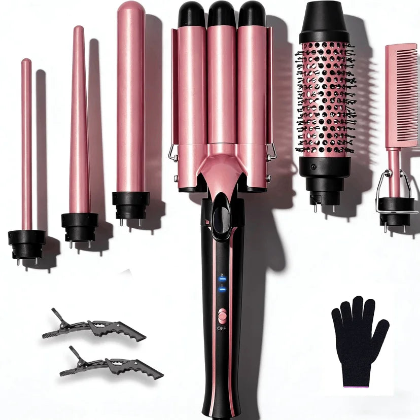 Multifunctional Hair Curler and Straightener Waver Styling Tool Set