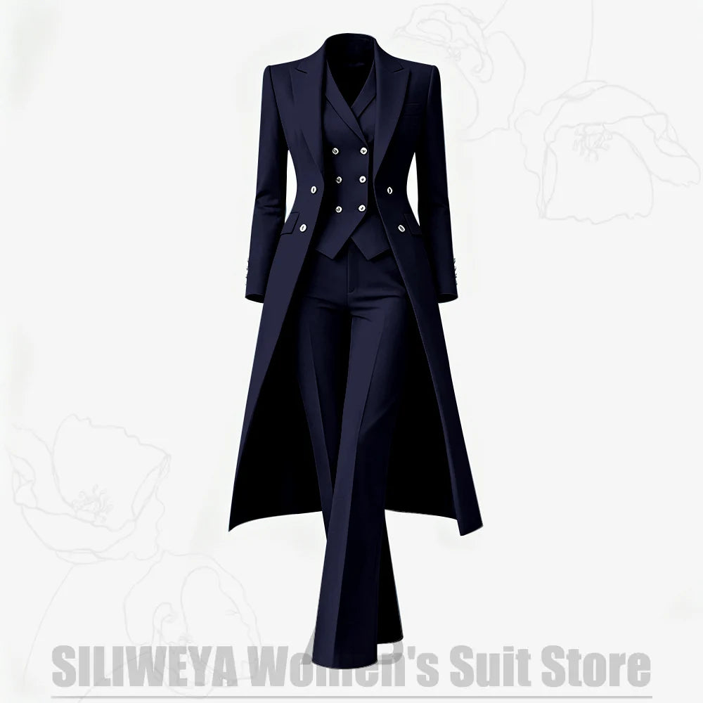 Women's Tailored Two-Piece Blazer and Pants Suit