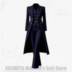 Women's Tailored Two-Piece Blazer and Pants Suit