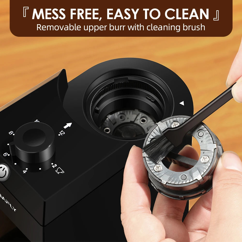 Automatic Flat Burr Mill Coffee Grinder with 28 Grind Settings CBG-8001
