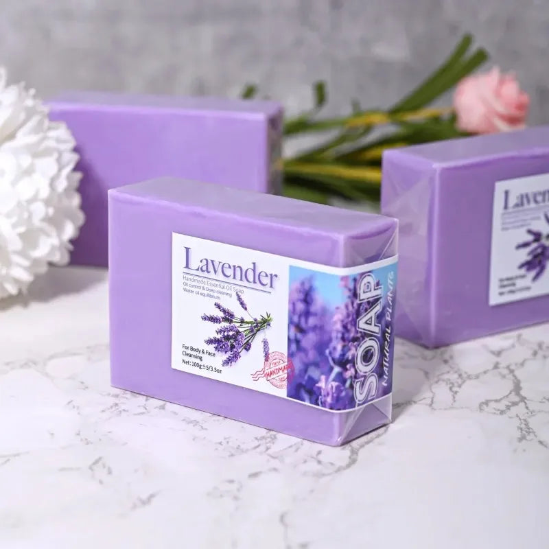 Natural Organic Lavender Cleansing Face Body Soap Bar