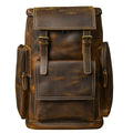 Men's Fashion Genuine Leather Large Capacity Hiking Travel Backpack