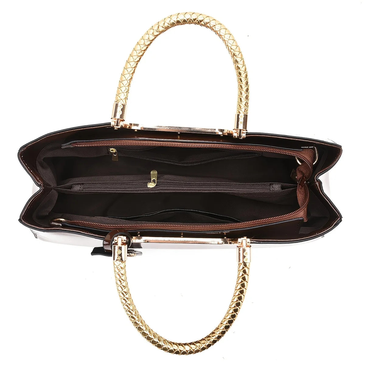 Women's Glossy Patent PU Leather Shoulder Handbag